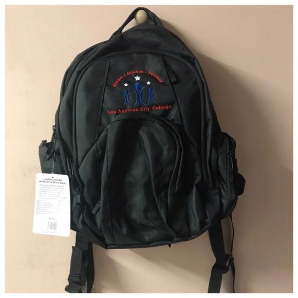 Everest Los Angeles Community College Black Multi-Pocketed BackPack NWT - Picture 1 of 5
